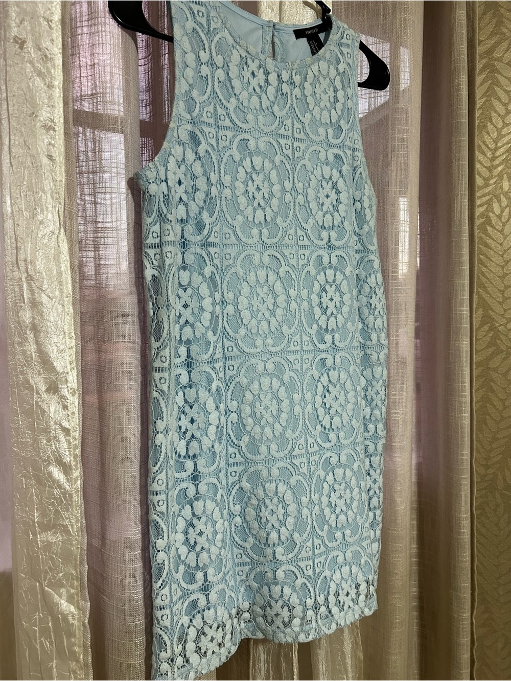 Forever 21 Pale Blue Lace Mini Dress
